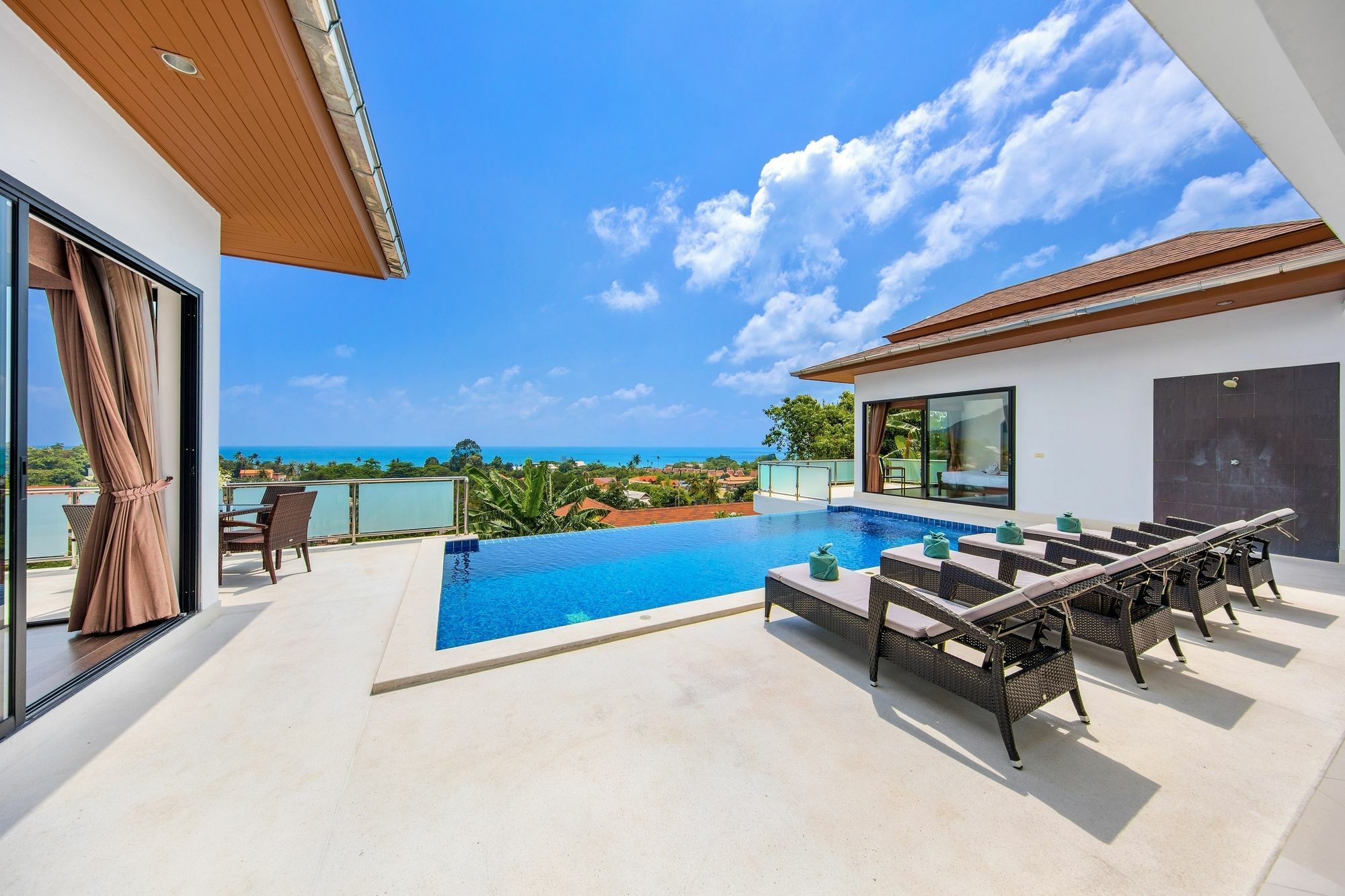 Sunny Banks - Modern Sea View 4 Bed Pool Villa Maret Exterior photo