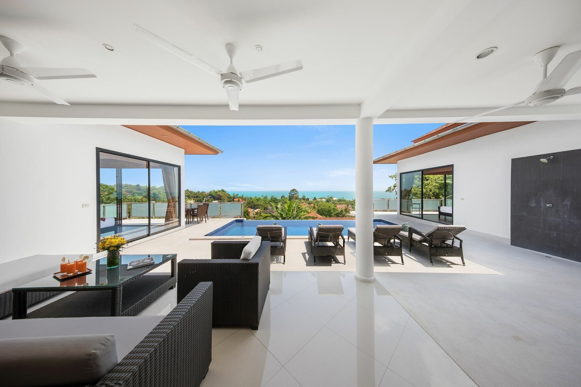 Sunny Banks - Modern Sea View 4 Bed Pool Villa Maret Exterior photo
